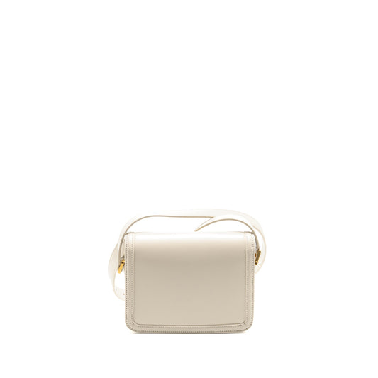 Saint Laurent Small SOlferino Satchel Crossbody Purse Calfskin White