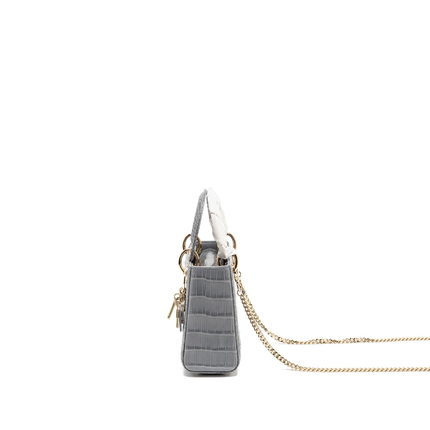 Dior Mini Lady Dior alligator mississippiensis grey