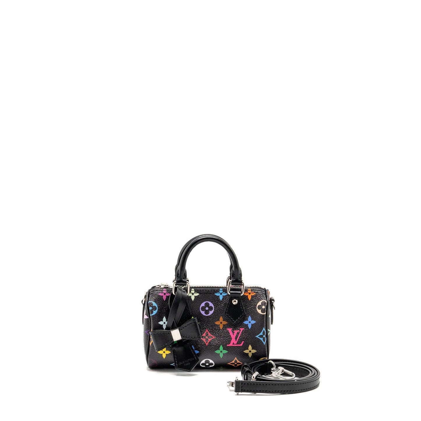 Louis Vuitton x Takashi Murakami Nano Speedy Multicoloured Monogram Canvas Black