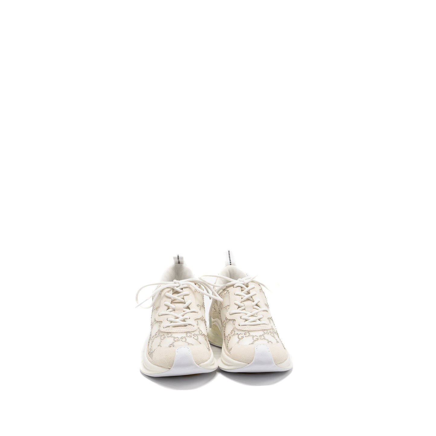 Gucci Size 36.5 Gucci Run Sneakers Crystal Mesh White