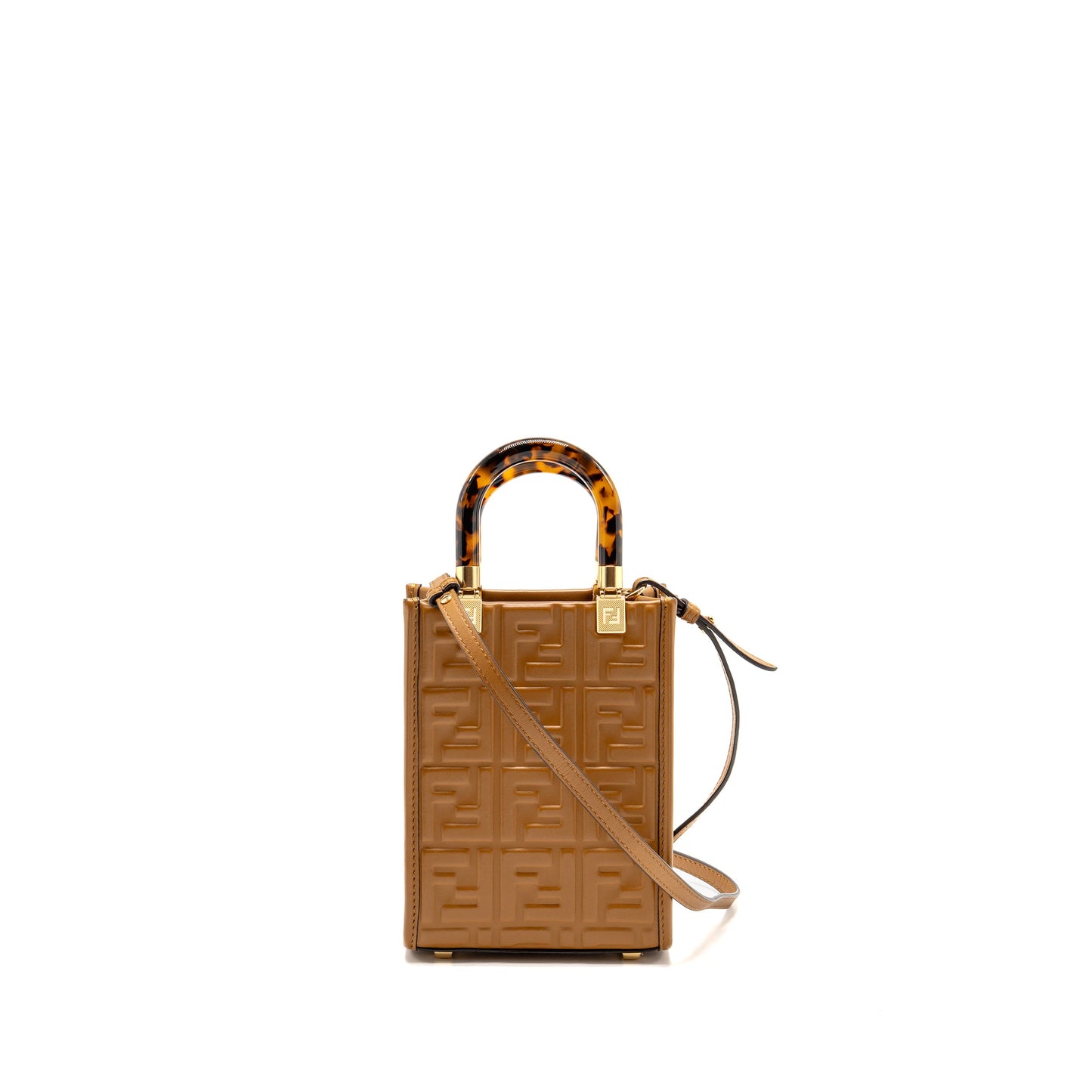 Fendi Mini sunshine shopper Purse leather brown
