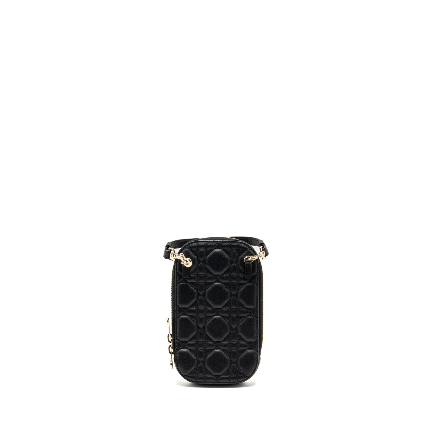 Dior lady dior Callâin Dior phone holder lambskin black