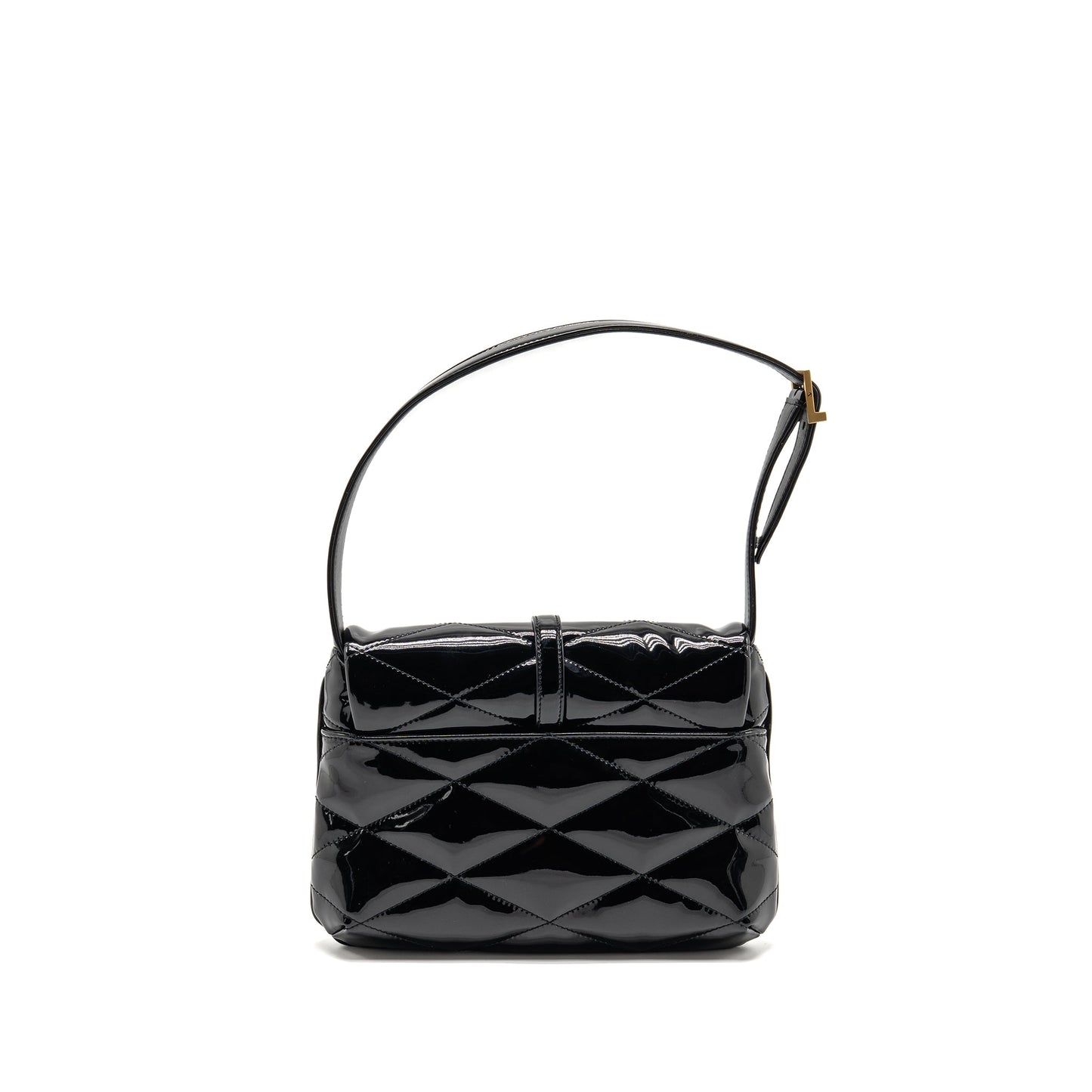 Saint Laurent/ 5 A 7 Quilted Mini Purse Patent Black