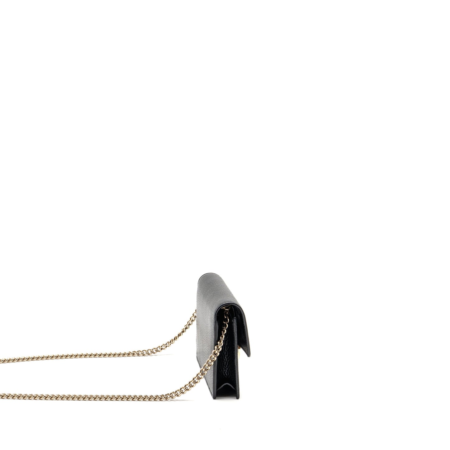 Gucci Interlocking Chain Wallet Calfskin Black