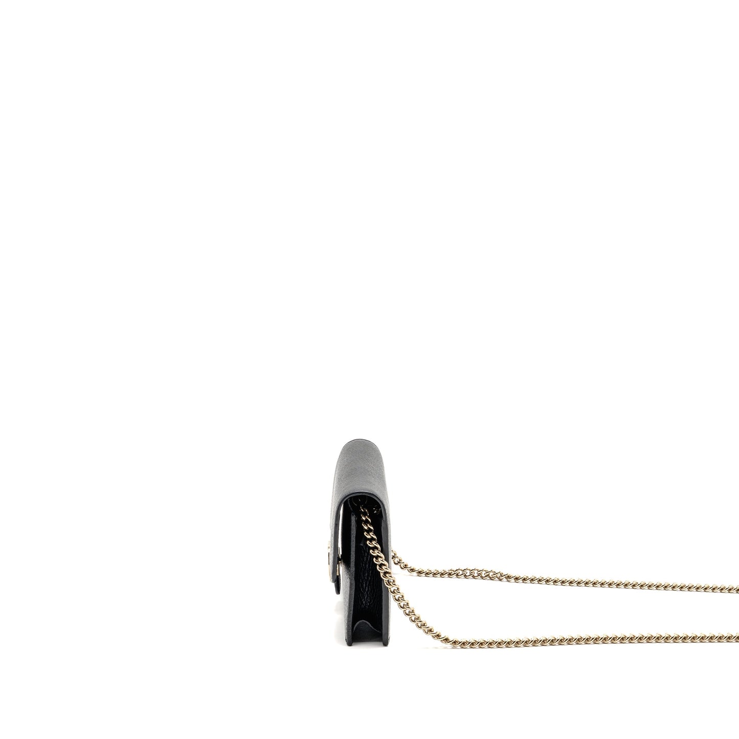Gucci Interlocking Chain Wallet Calfskin Black