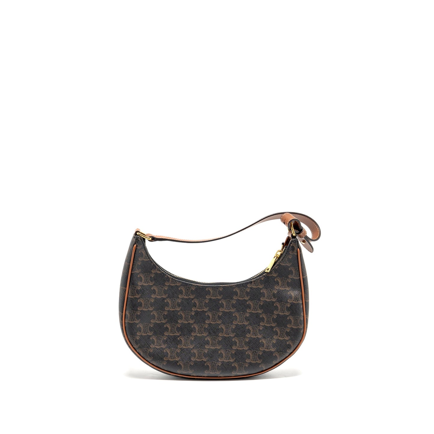 Celine Ava Purse Triomphe Canvas/ Calfskin Tan