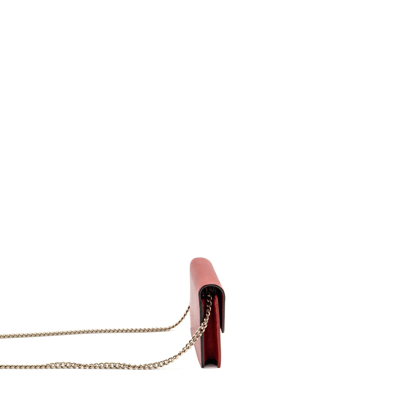 Gucci Interlocking Chain Wallet Calfskin Red