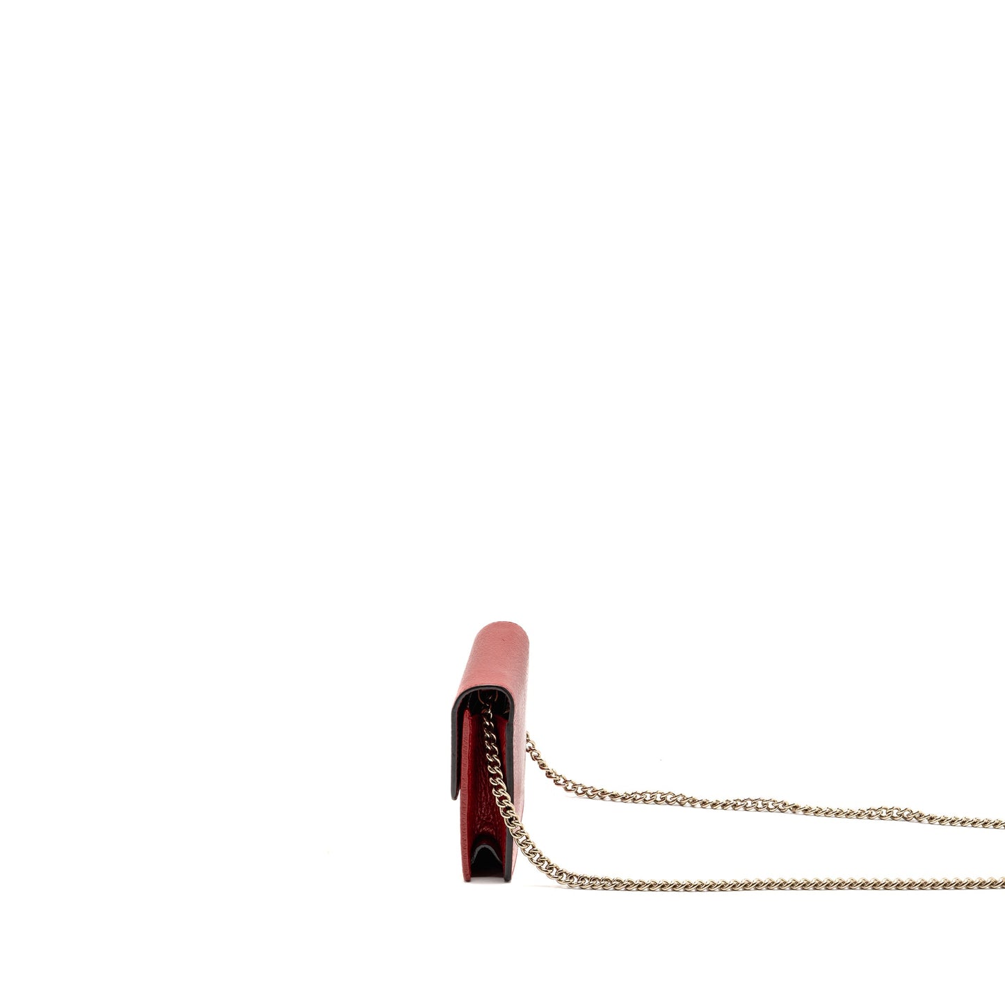 Gucci Interlocking Chain Wallet Calfskin Red