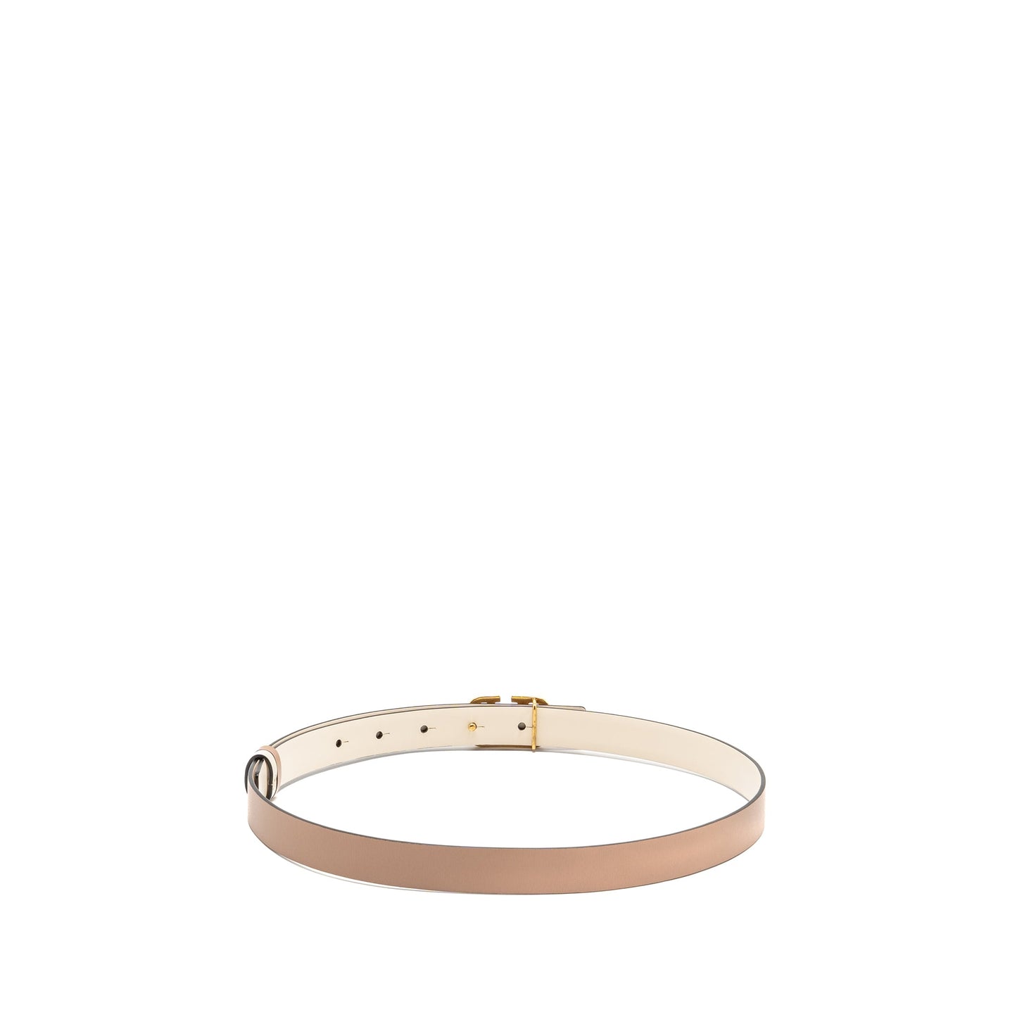 Valentino size 75 Vlogo signature 30mm double side belt calfskin cream/ dark beige