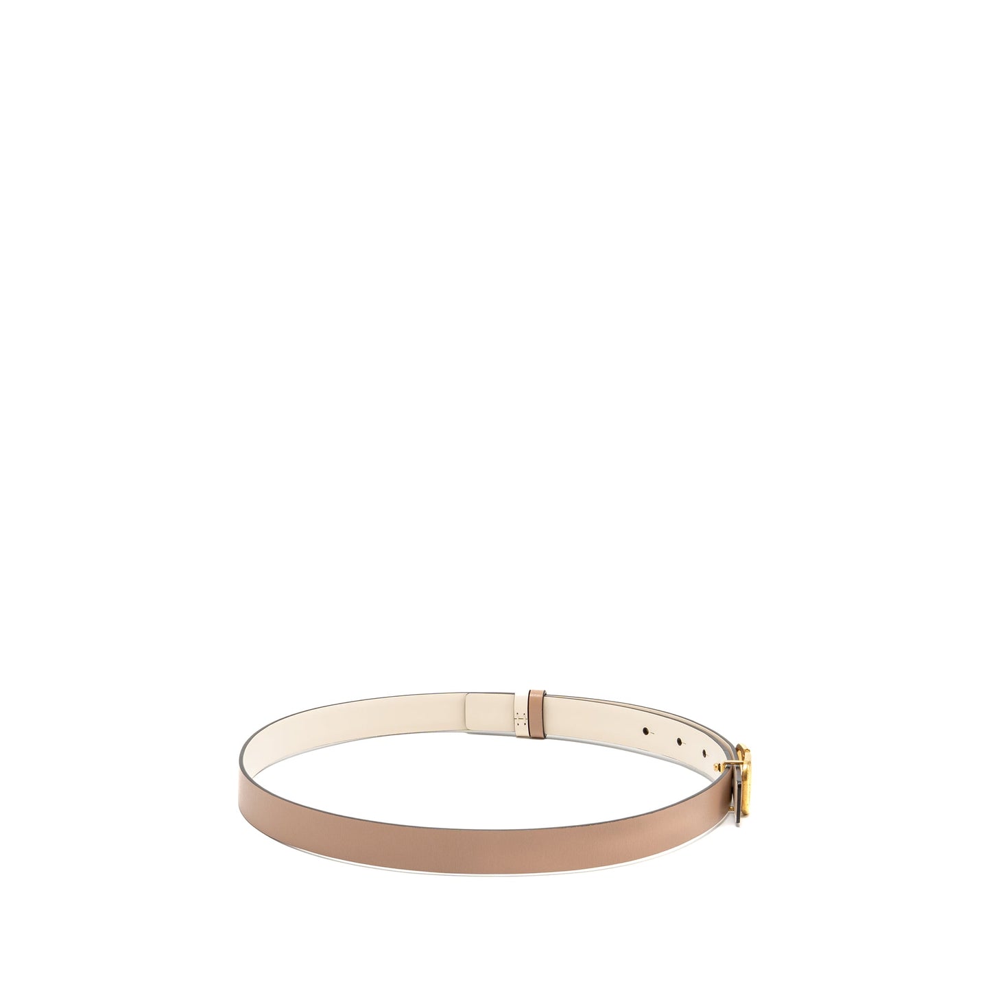 Valentino size 75 Vlogo signature 30mm double side belt calfskin cream/ dark beige