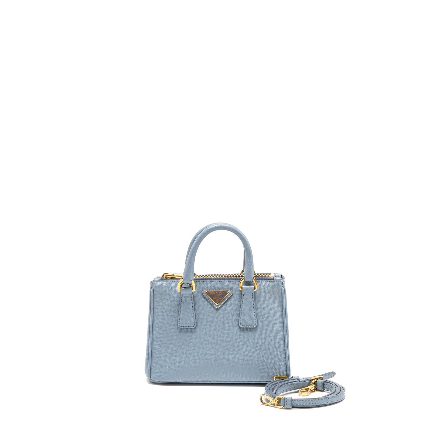 Parada Galleria Saffiano Mini Tote Purse leather light blue