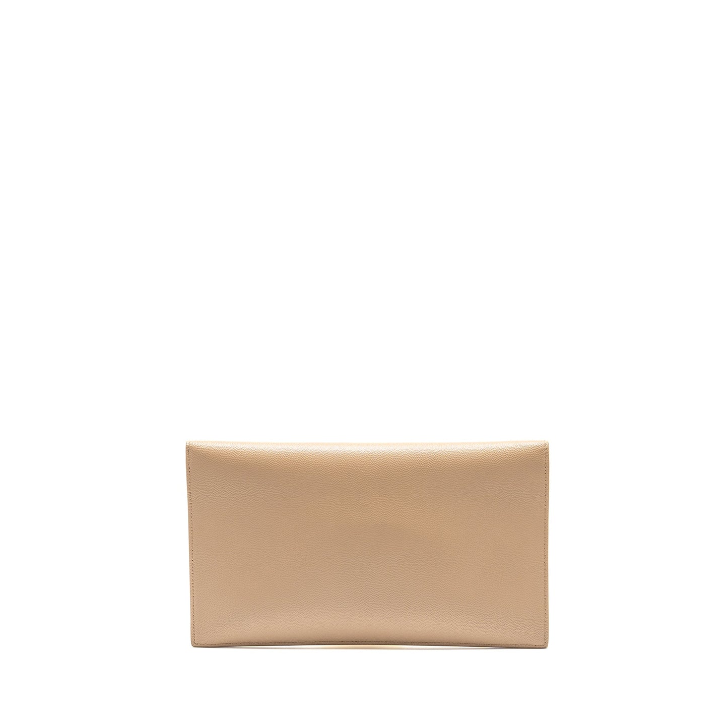Saint laurent Uptown clutch grained calfskin beige