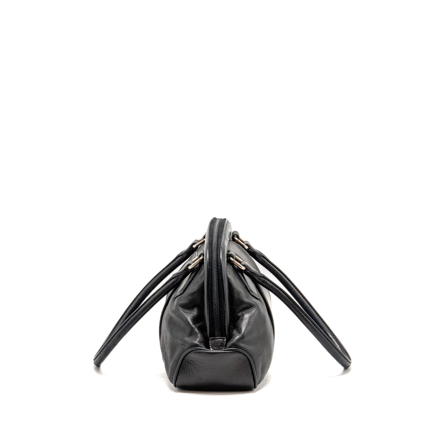 Prada top handle Dangle Purse leather black
