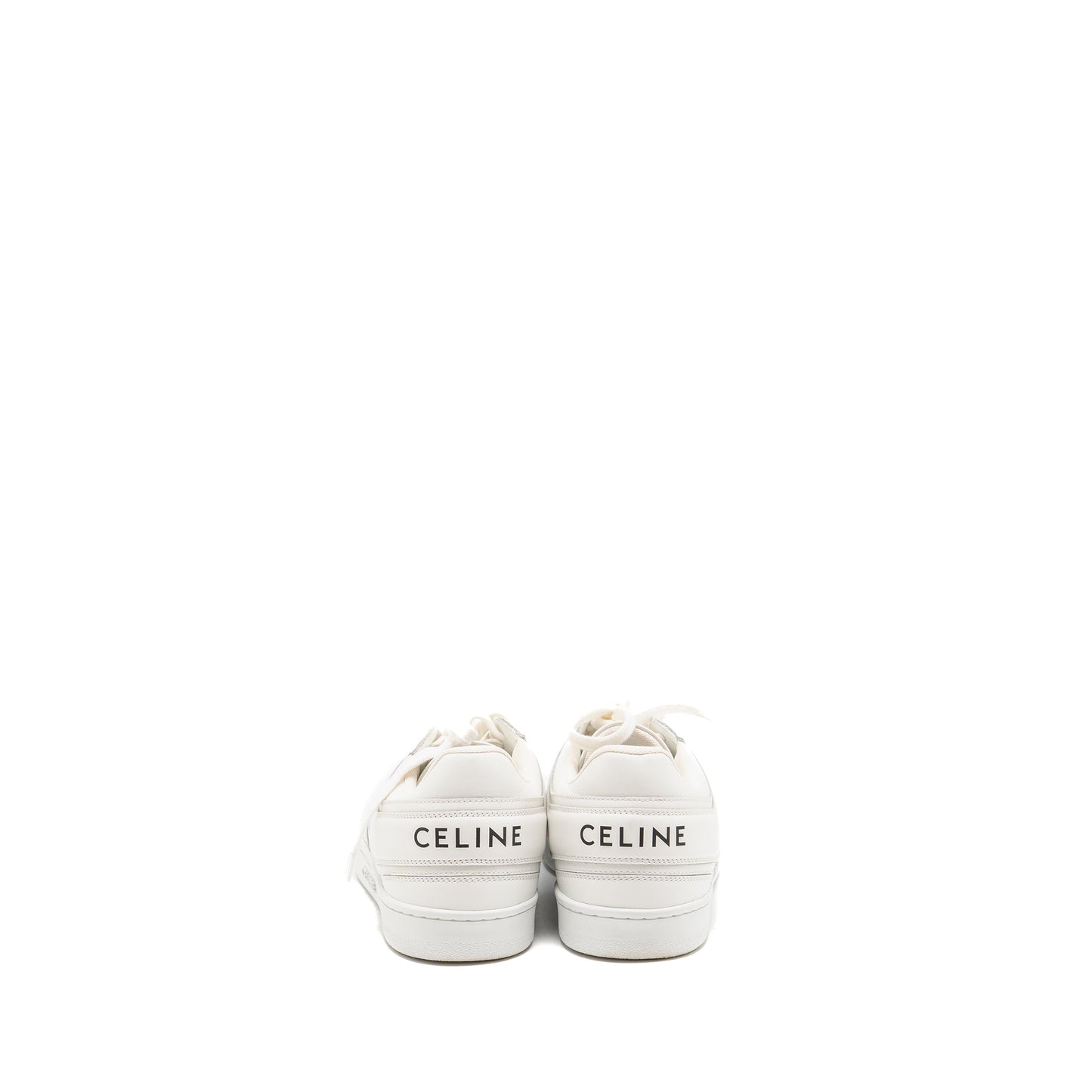Celine Size 38 trainer low lace-up sneaker calfskin white
