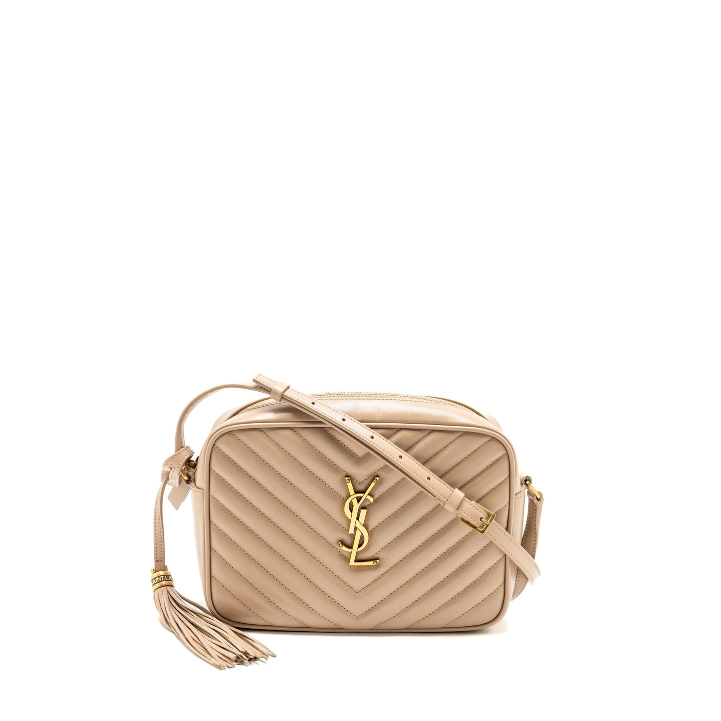 Saint Laurent/ Lou Camera Purse Calfskin Beige