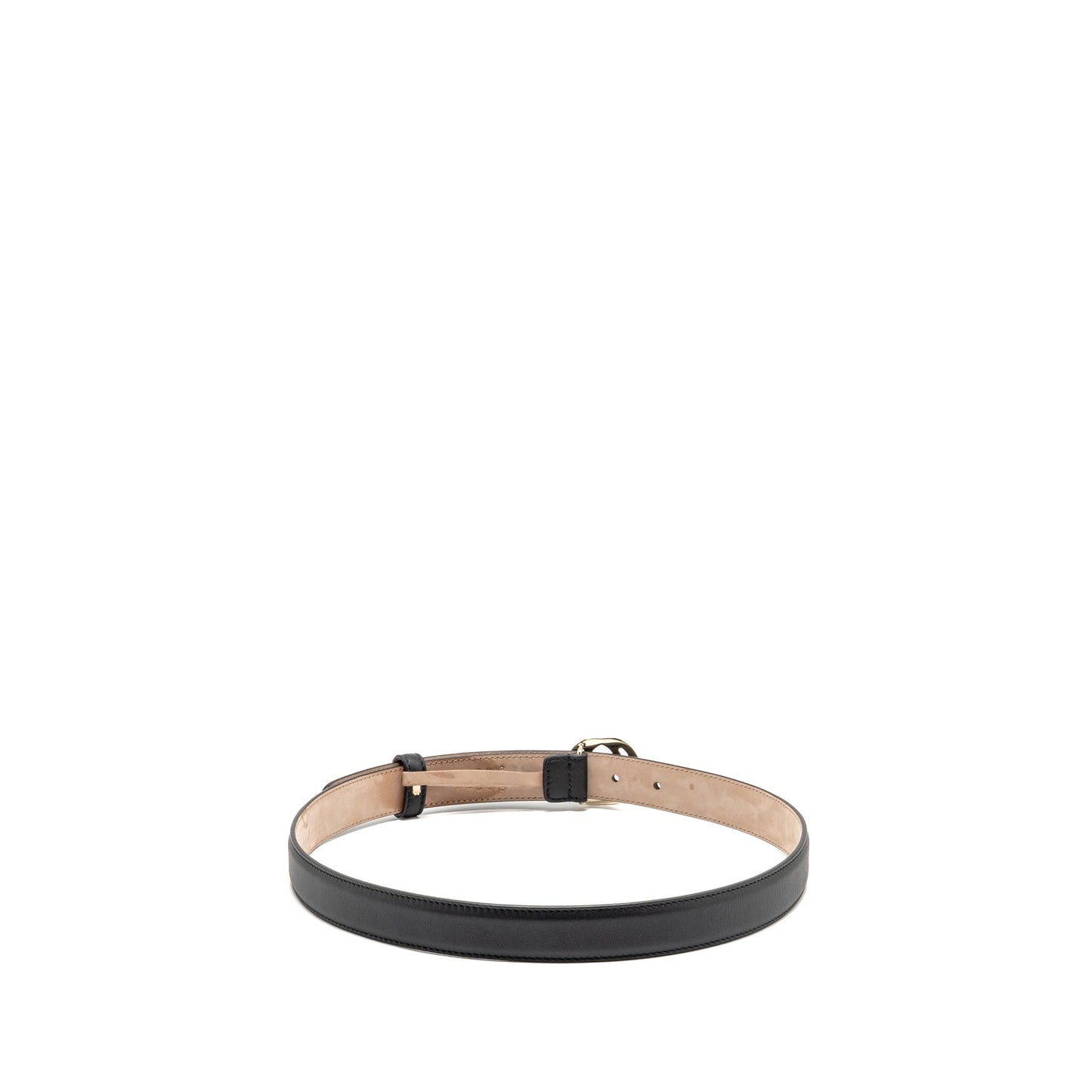 Gucci Size 80 Blondie Interlocking Logo Belt Leather Black