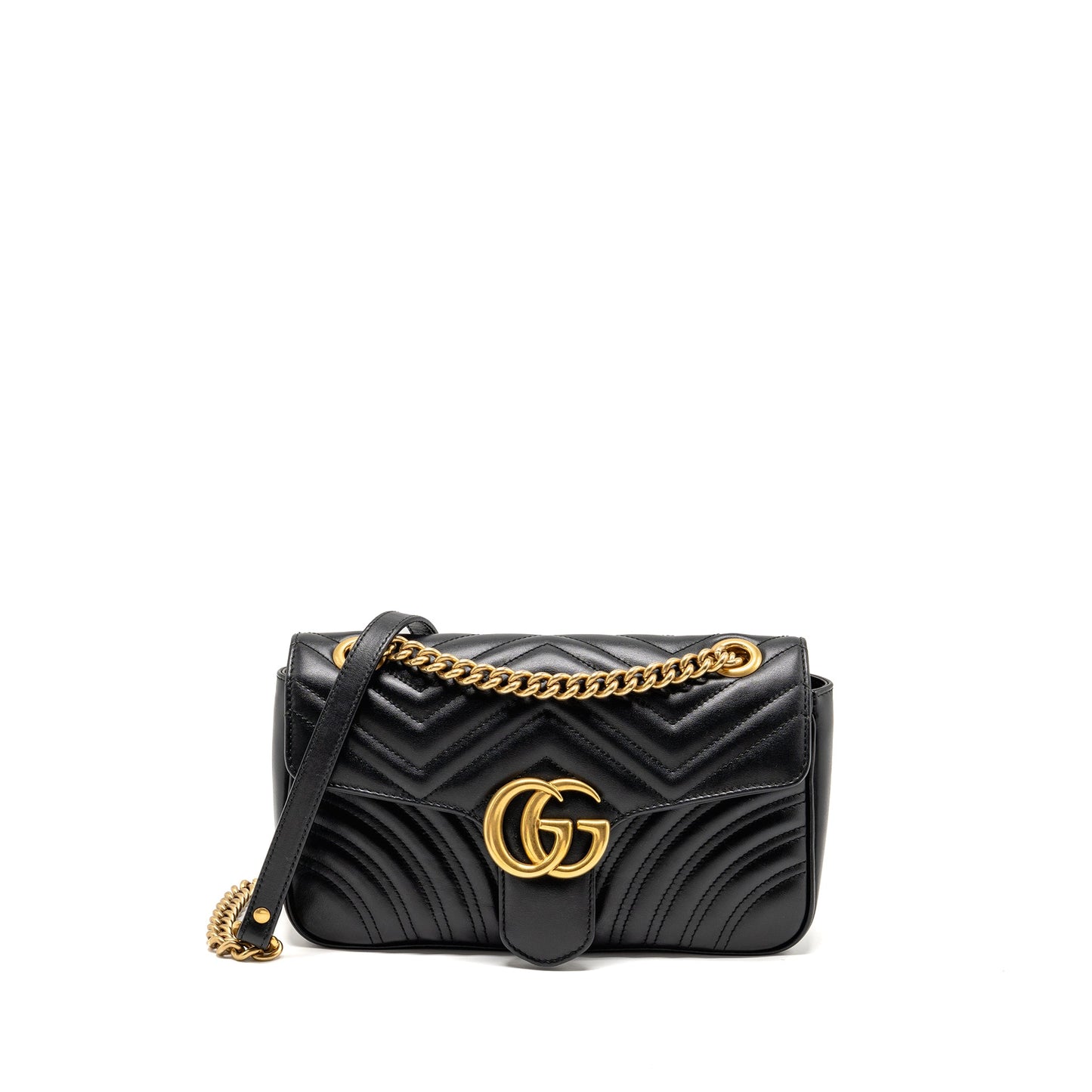 Gucci Small Marmont Mini Purse Calfskin Black