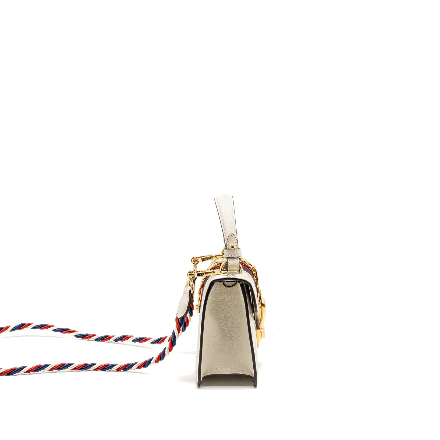 Gucci Mini Sylvie Bee Star Top Handle Calfskin White/Multicolour