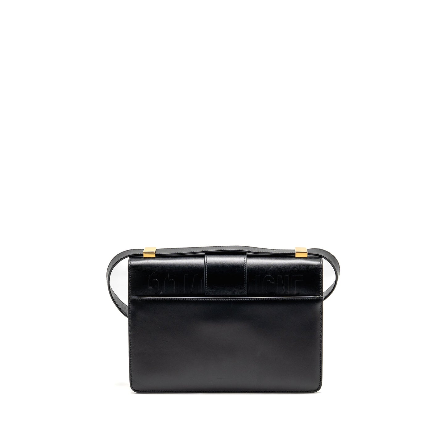 Dior Medium 30 Montaigne Flap Purse Calfskin Black