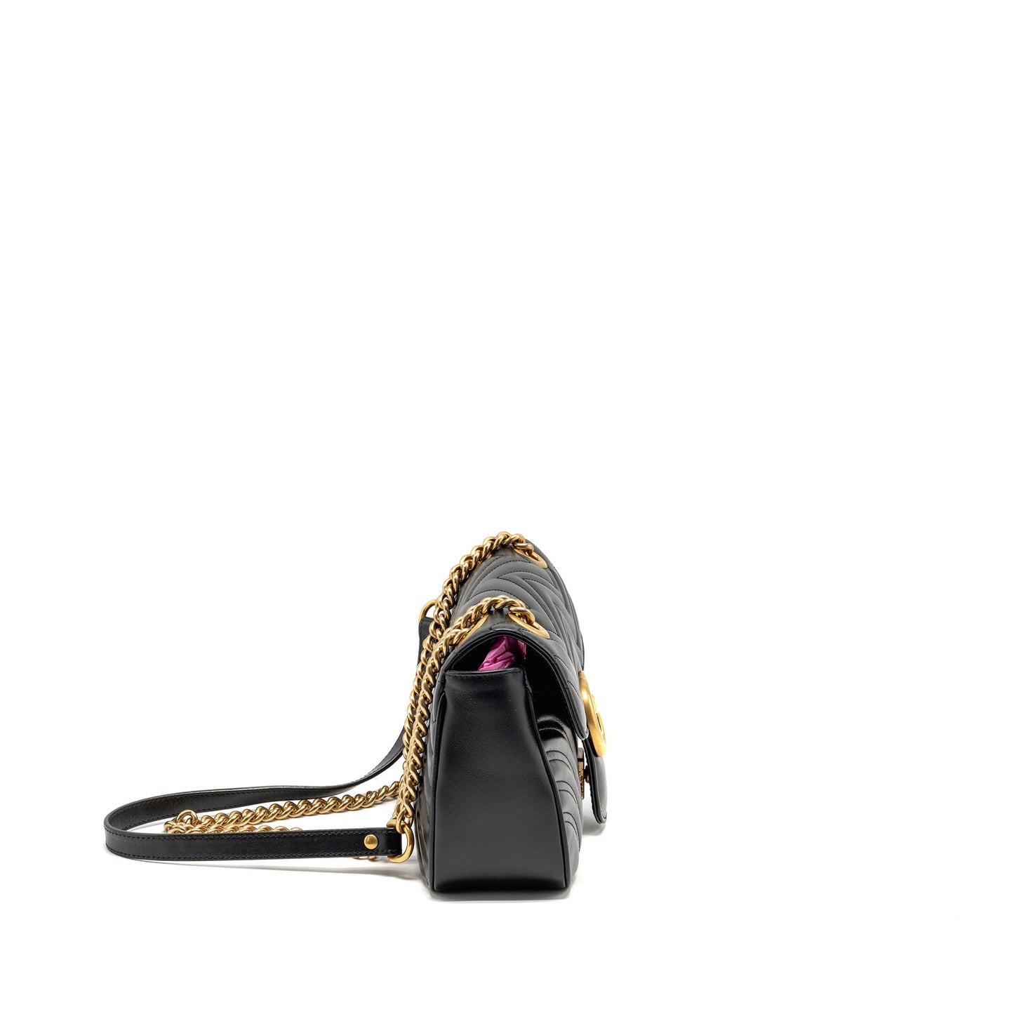 Gucci Small Marmont Mini Purse Calfskin Black
