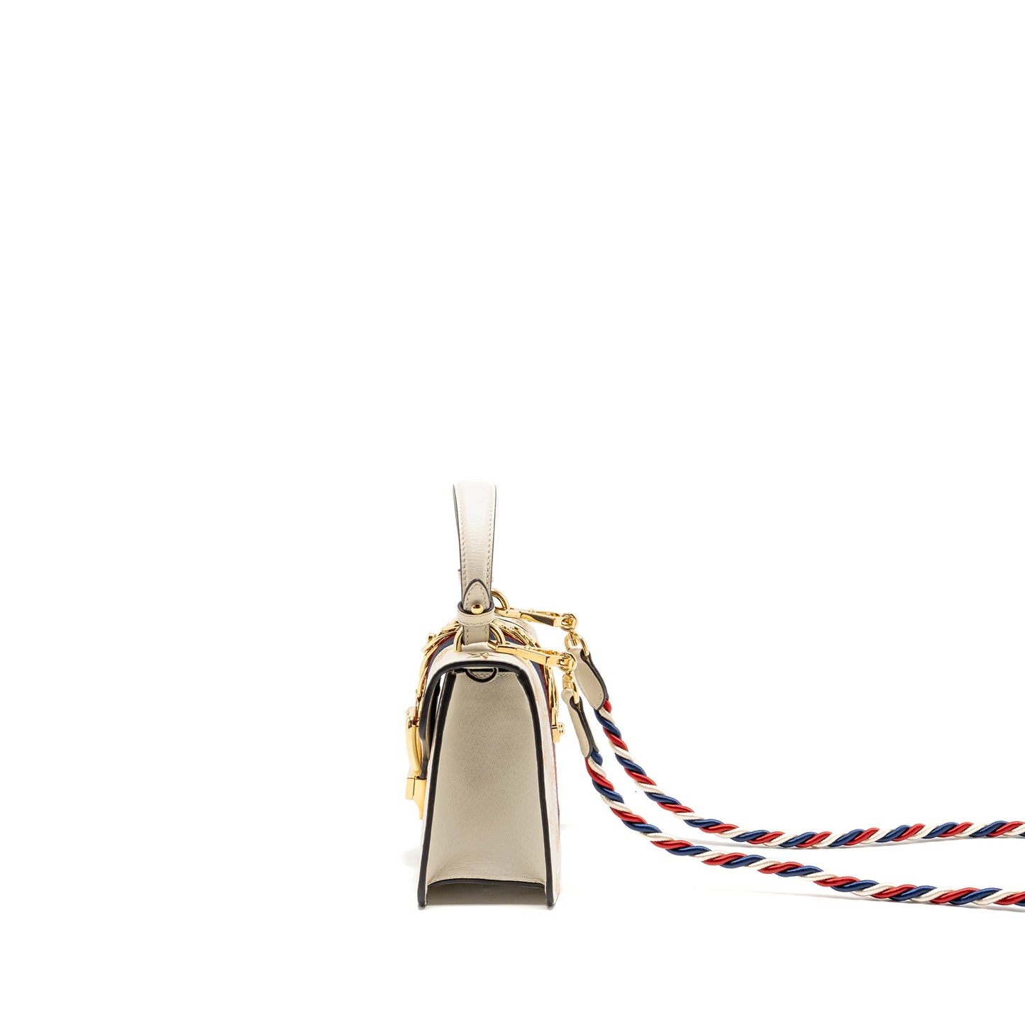 Gucci Mini Sylvie Bee Star Top Handle Calfskin White/Multicolour