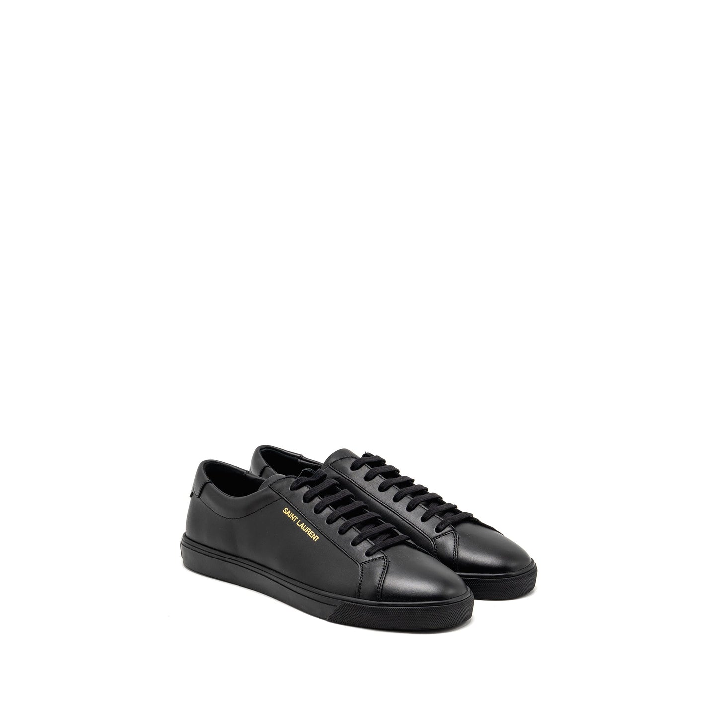 Saint Laurent/ Size 43 Andy Low Top Sneakers Leather Black/Gold