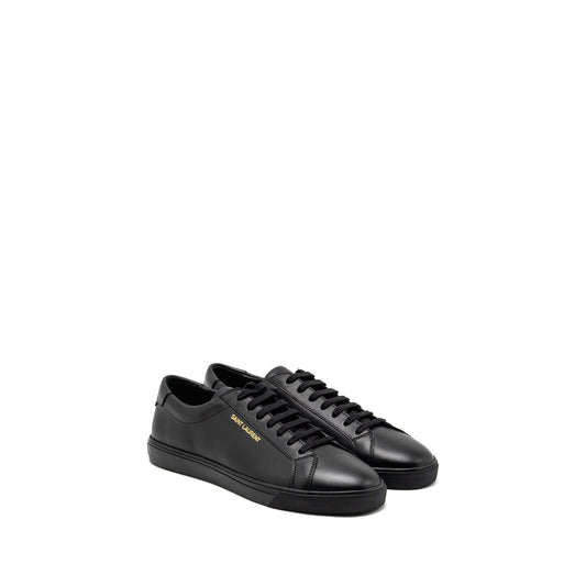 Saint Laurent/ Size 43 Andy Low Top Sneakers Leather Black/Gold
