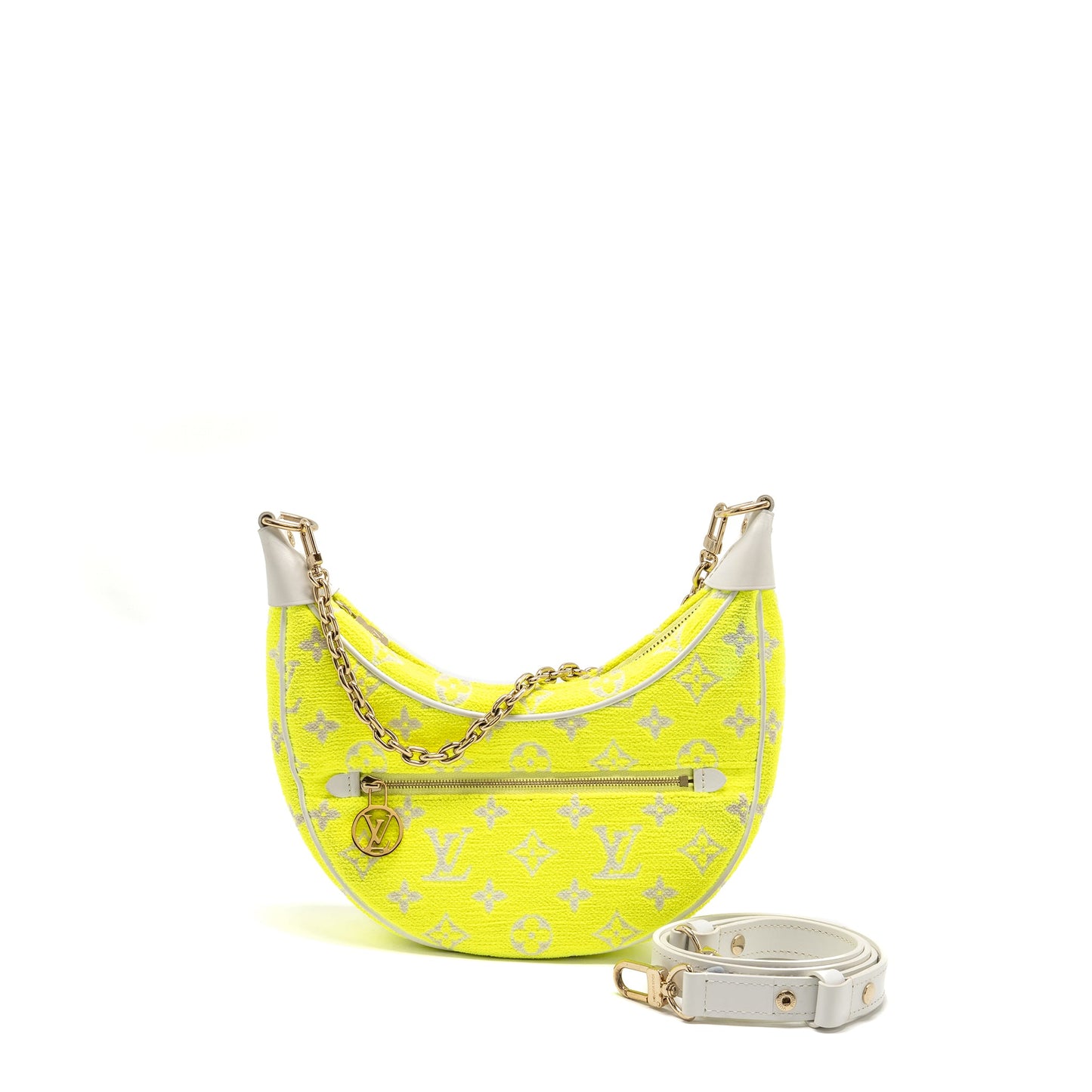 Louis Vuitton Loop Half-Moon Baguette Jacquard Monogram Yellow/White