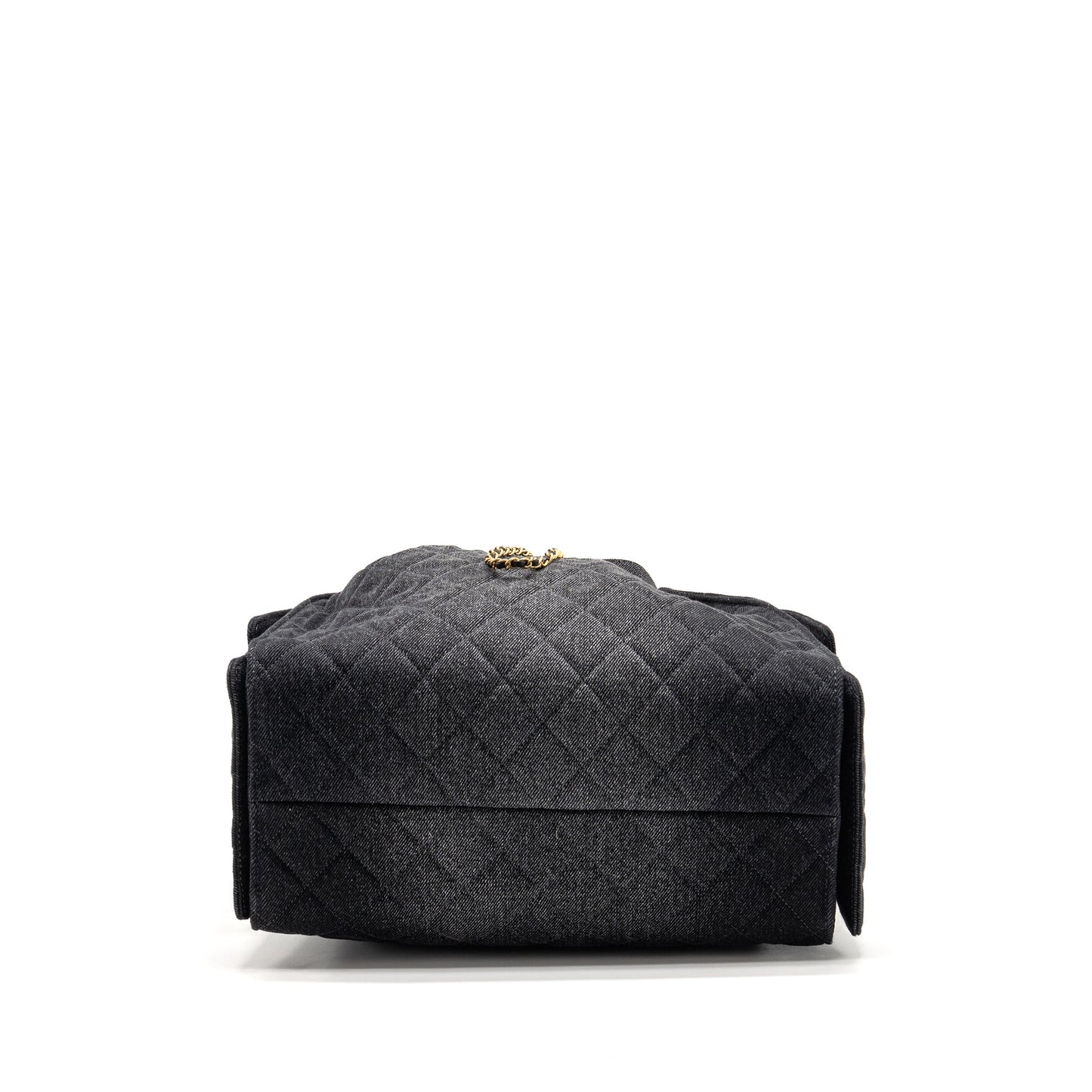 Chanel 25 Medium Handbag Washed Denim Black GHW (Microchip)