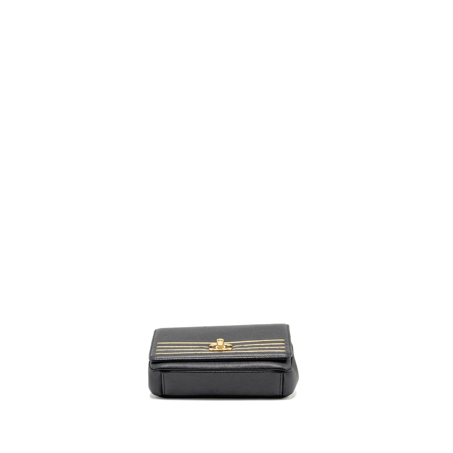 Chanel 19c Captain Gold Belt Waist Bag Caviar Black GHW