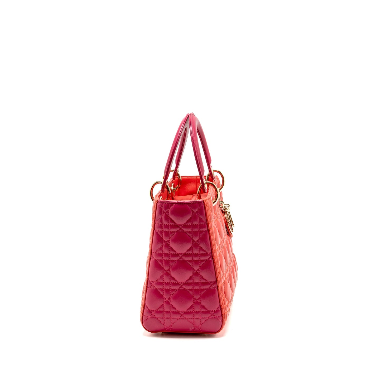 Dior Medium Lady Dior Lambskin Dark Pink/Purple