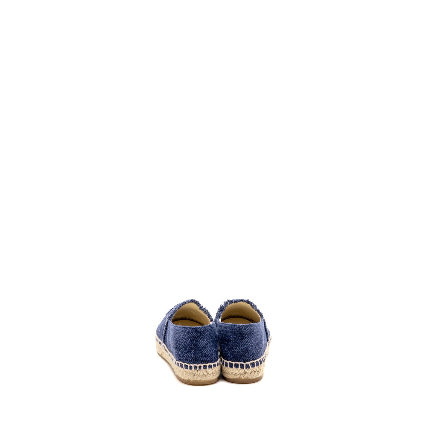 Chanel Size 36 Espadrilles Linen Blue/Black