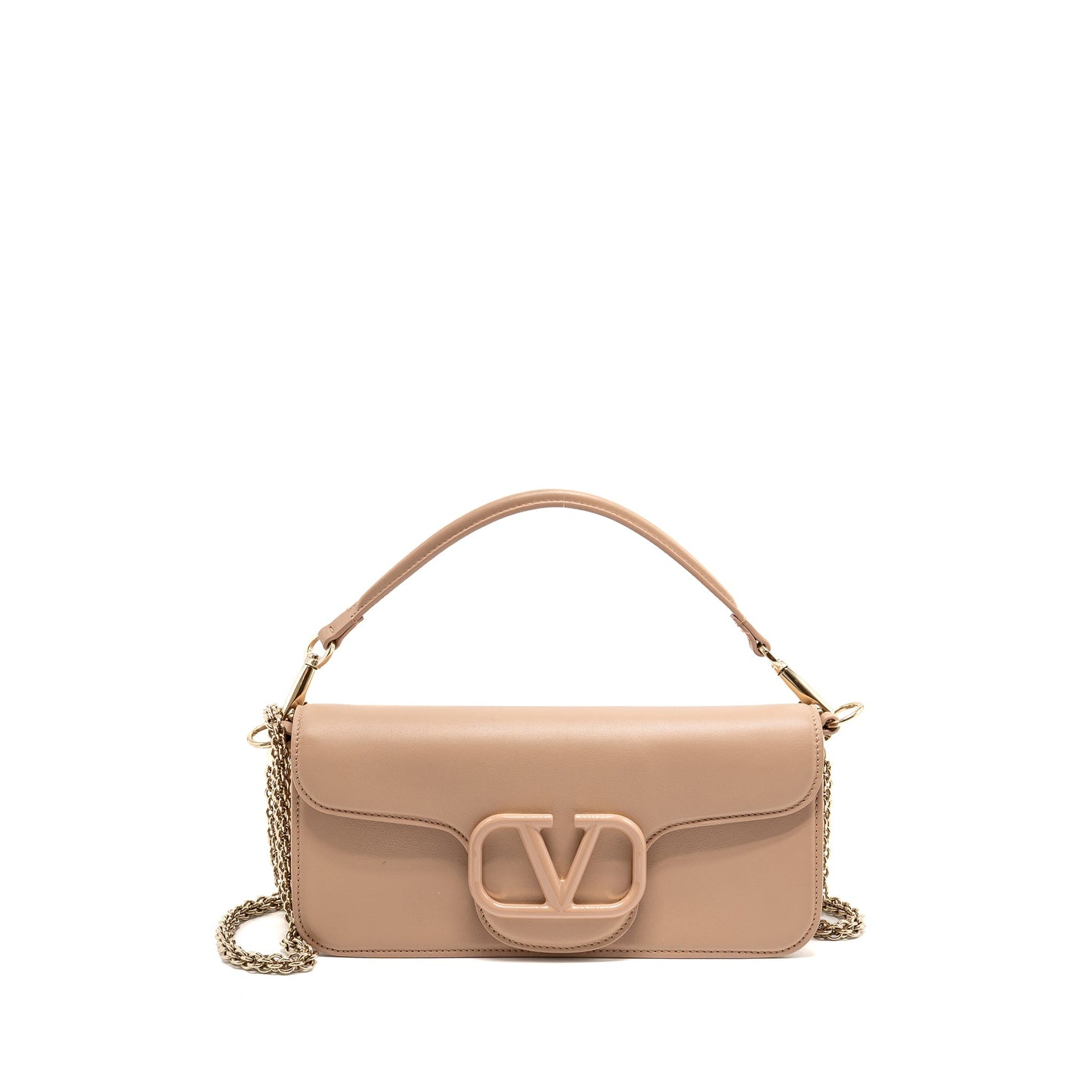 Valentino Garavani Vlogo Signature Mini Purse Calfskin Light Pink