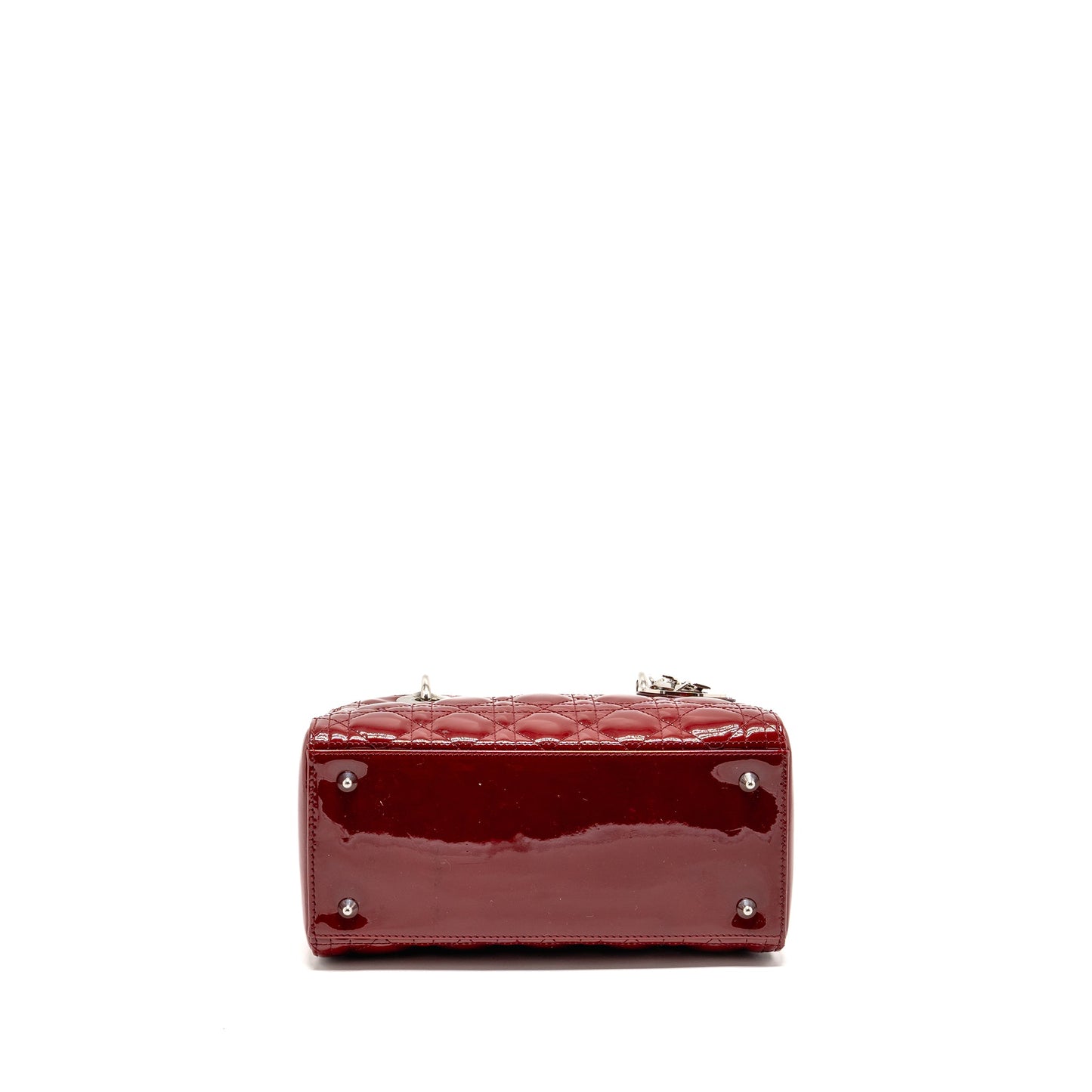 Dior Medium Lady Dior Patent Red