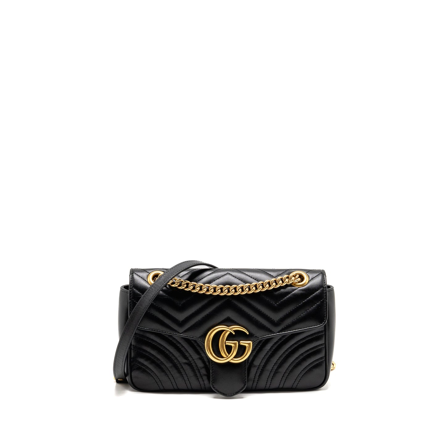 Gucci Medium Marmont Purse Calfskin Black