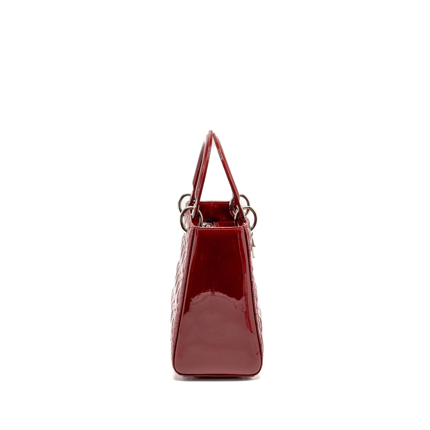 Dior Medium Lady Dior Patent Red