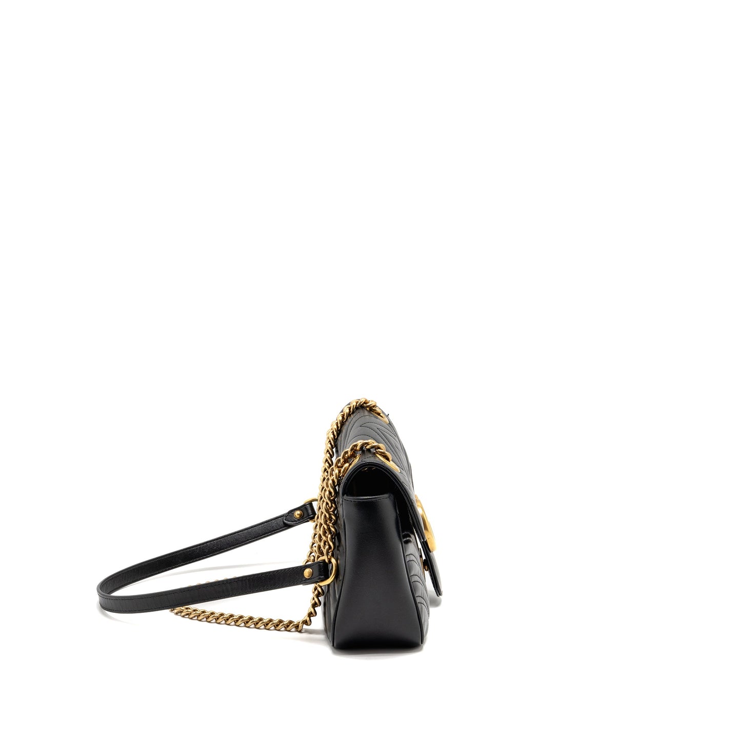 Gucci Medium Marmont Purse Calfskin Black