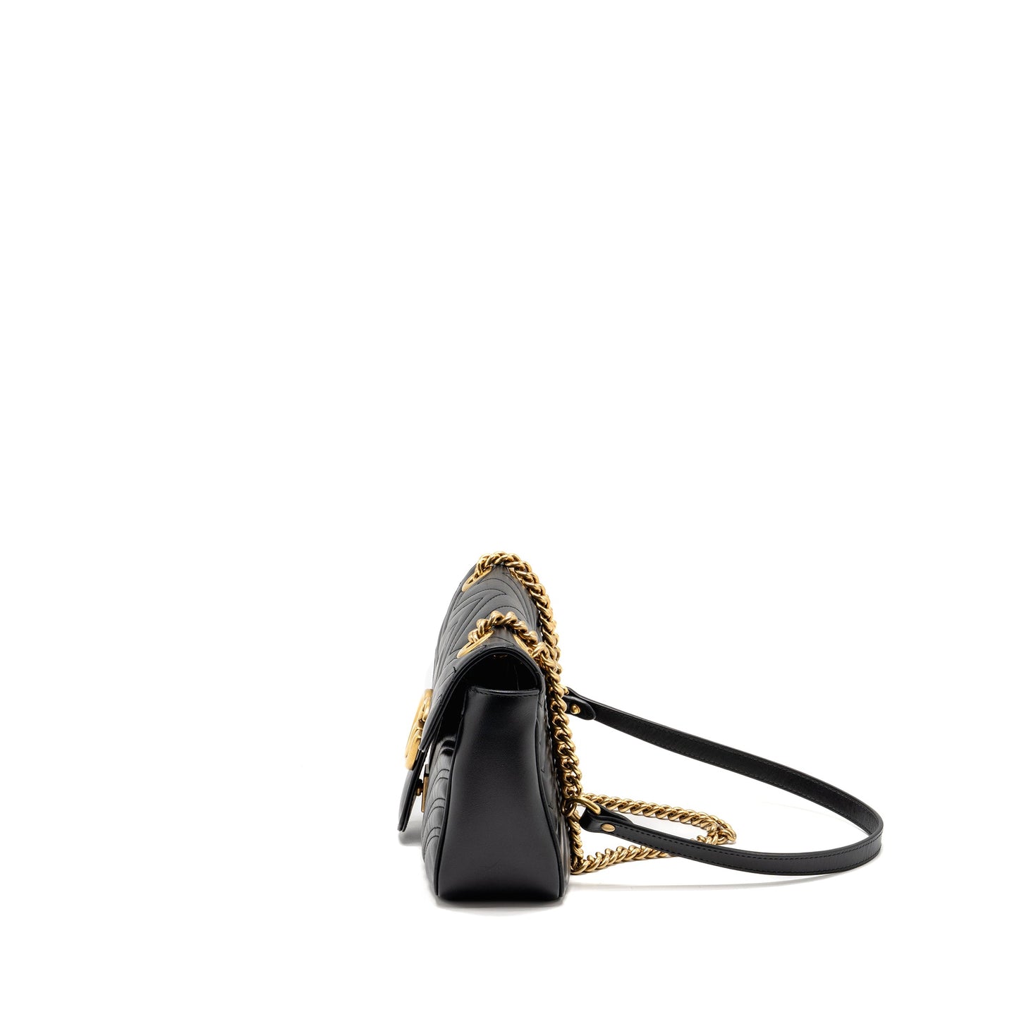 Gucci Medium Marmont Purse Calfskin Black