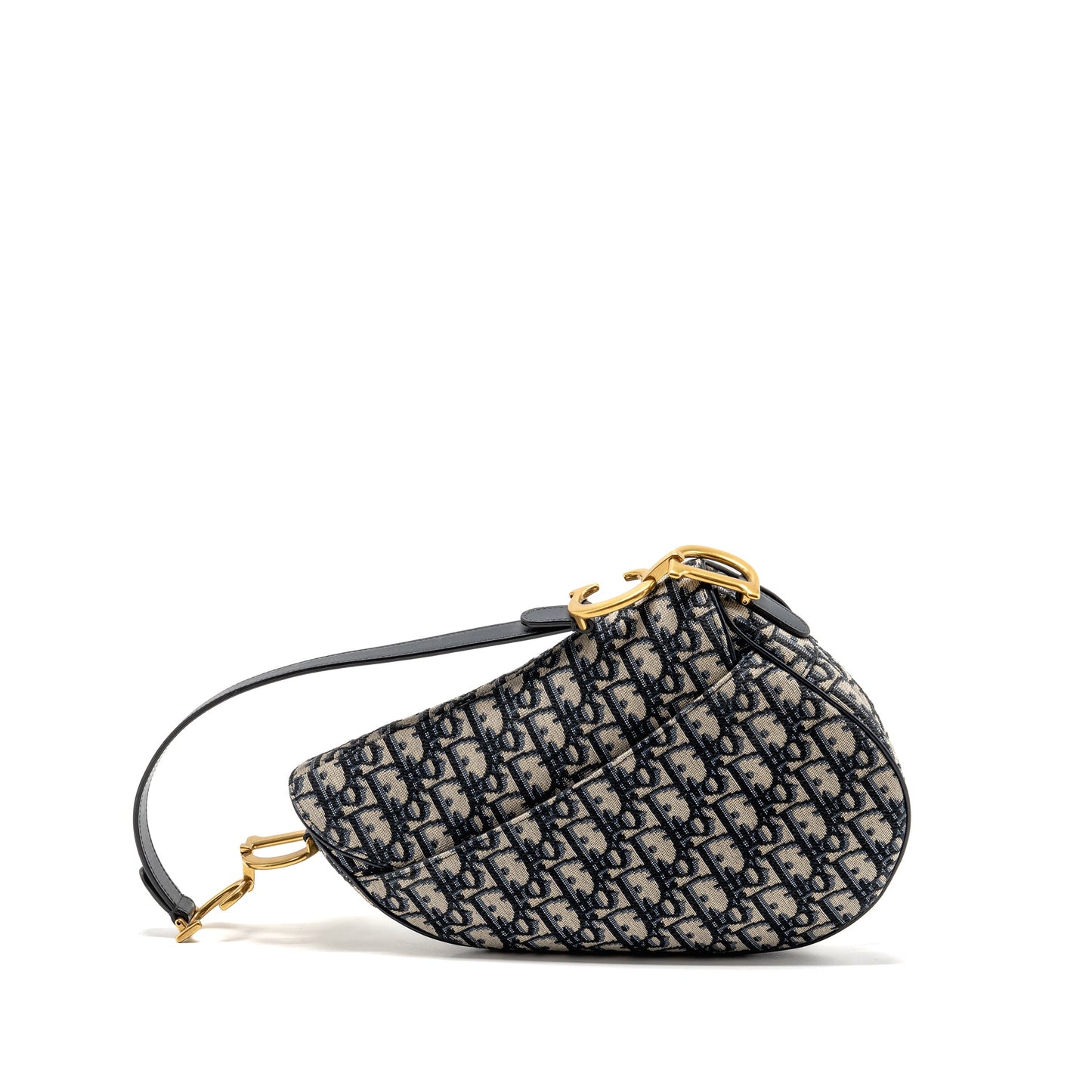 Dior Medium Saddle Purse Oblique Canvas Blue