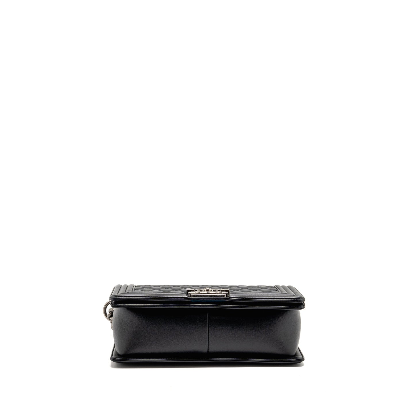 Chanel Medium Boy Bag Lambskin Black Ruthenium Hardware