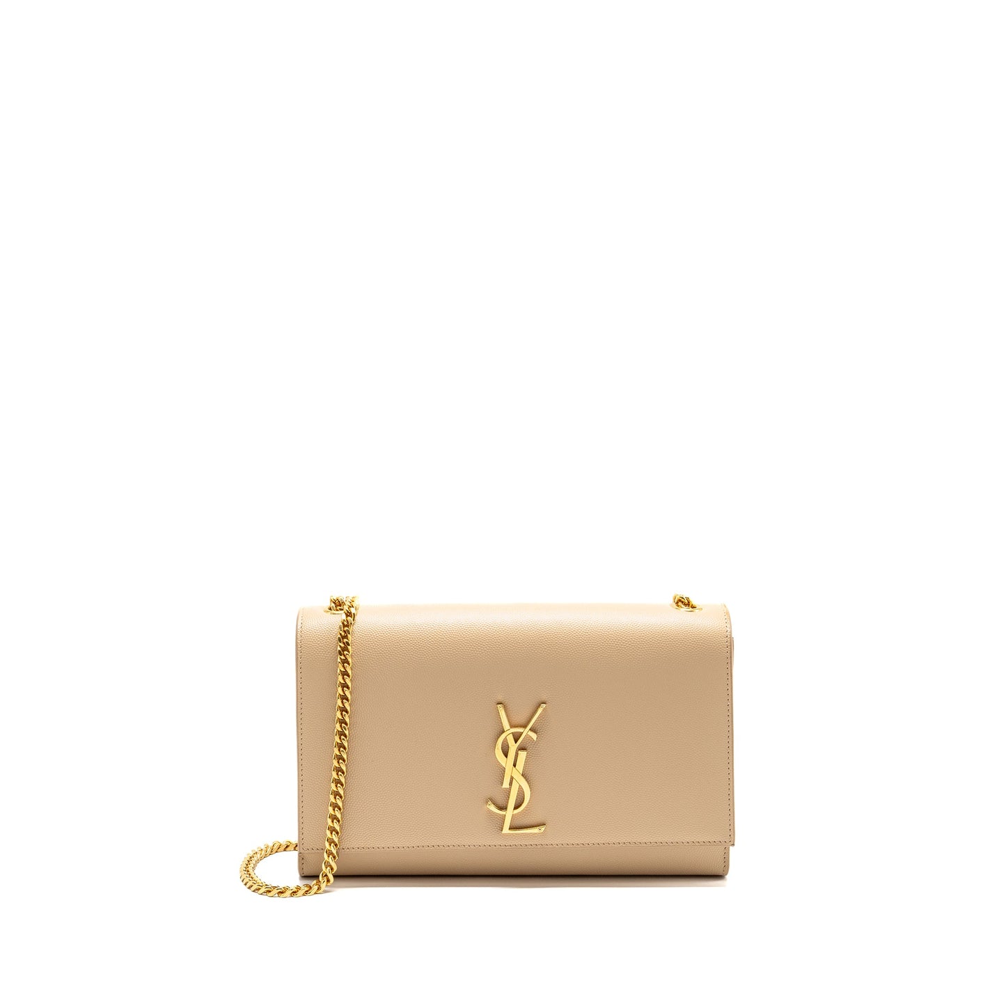 Saint Laurent/ Kate Medium Grained Calfskin Dark Beige