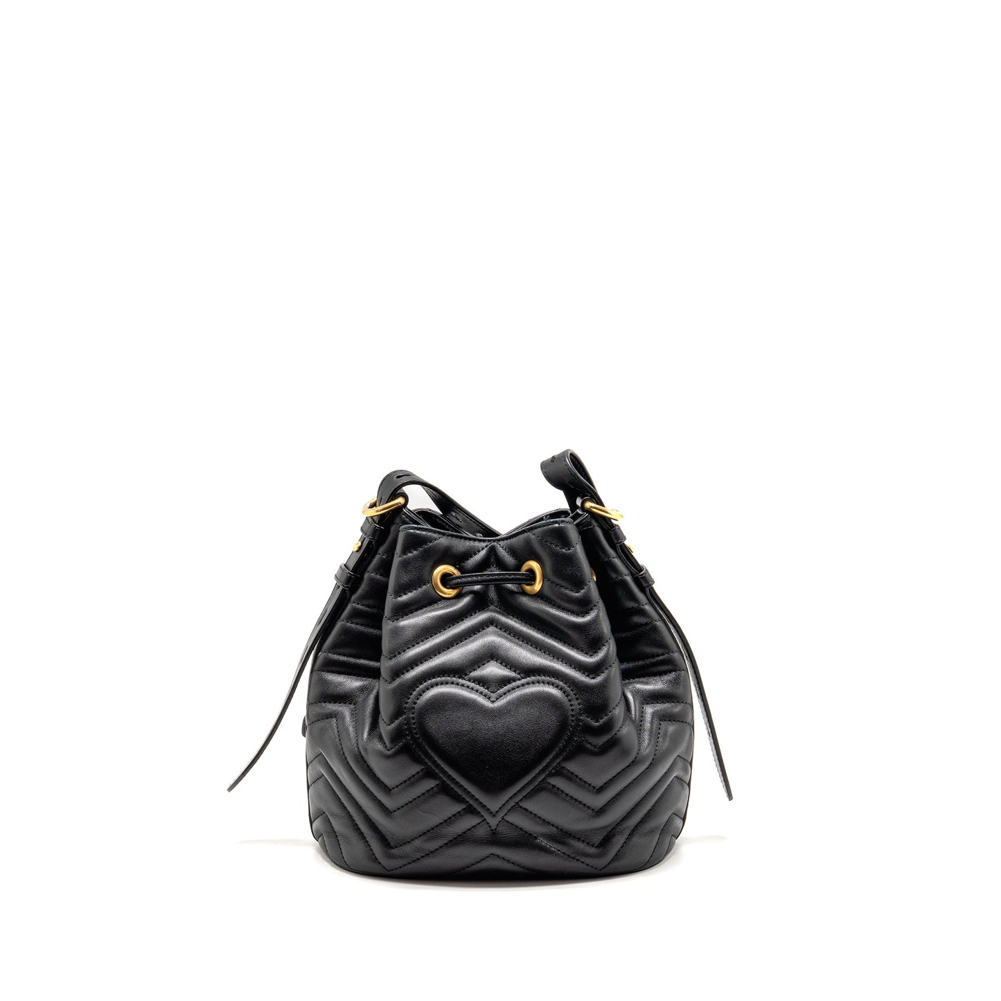 Gucci Marmont Bucket Purse Calfskin Black