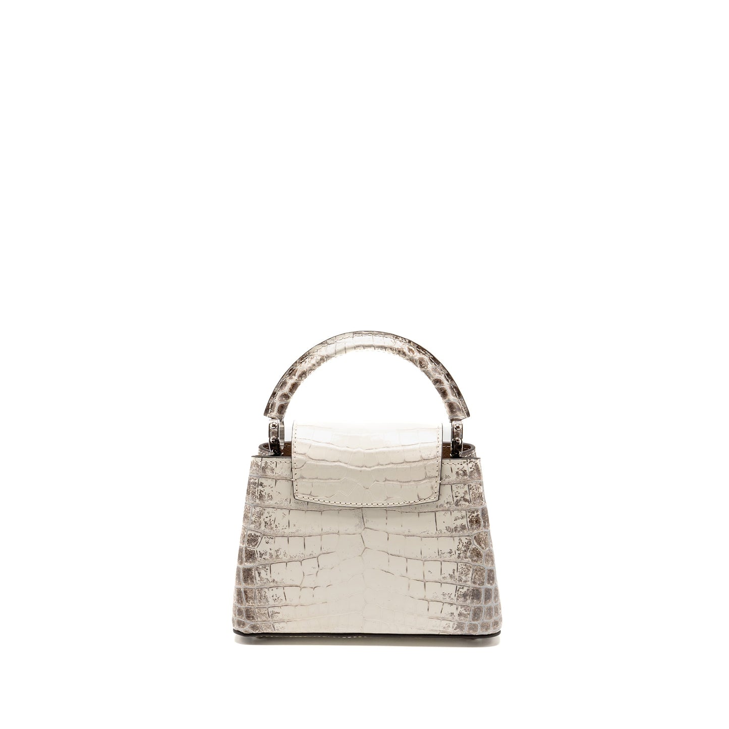 Louis Vuitton Capucines Mini Himalayan crocodile white