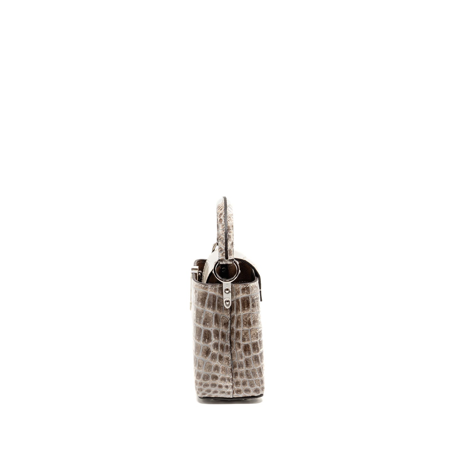 Louis Vuitton Capucines Mini Himalayan crocodile white