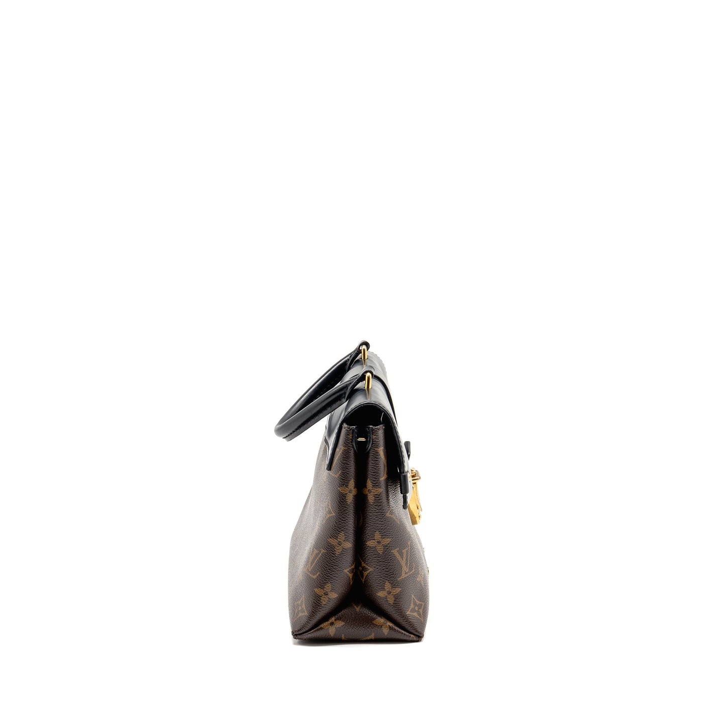 Louis Vuitton one handle monogram canvas/ leather black
