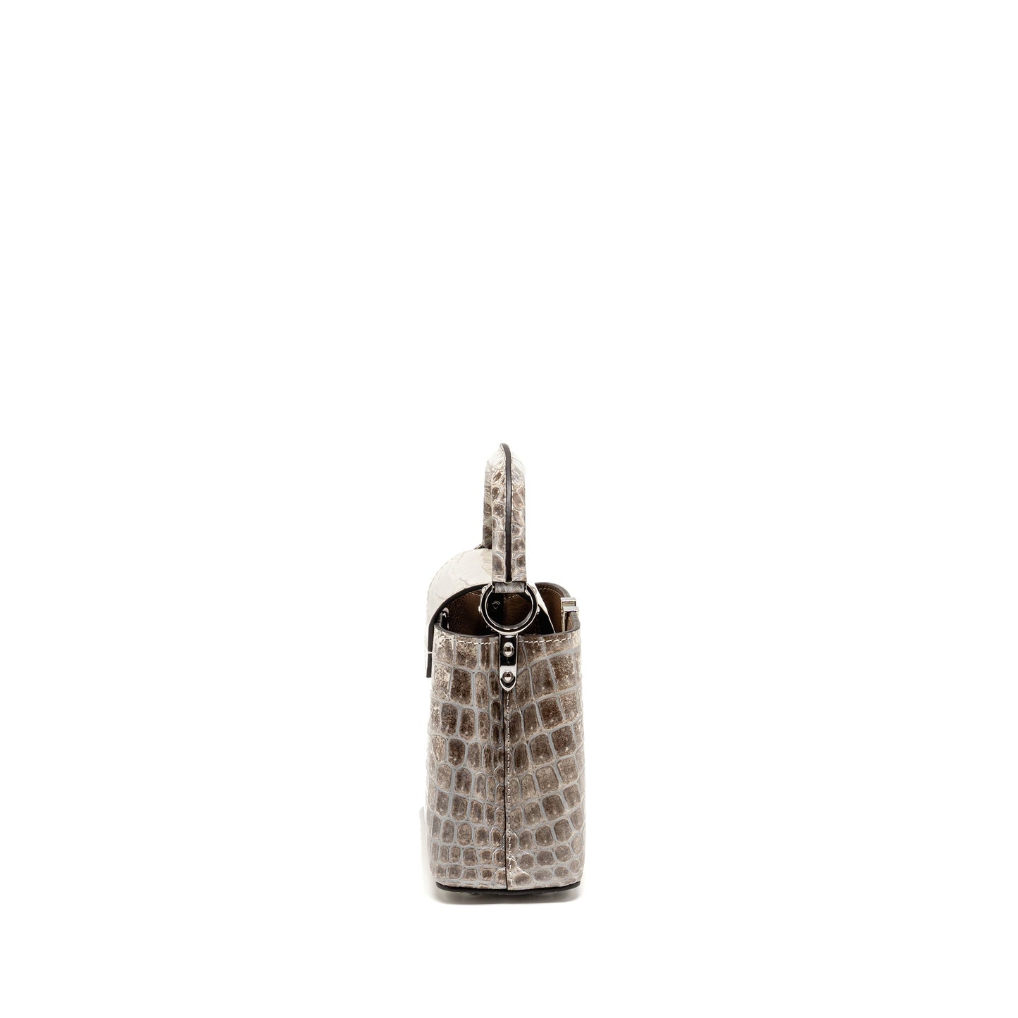 Louis Vuitton Capucines Mini Himalayan crocodile white