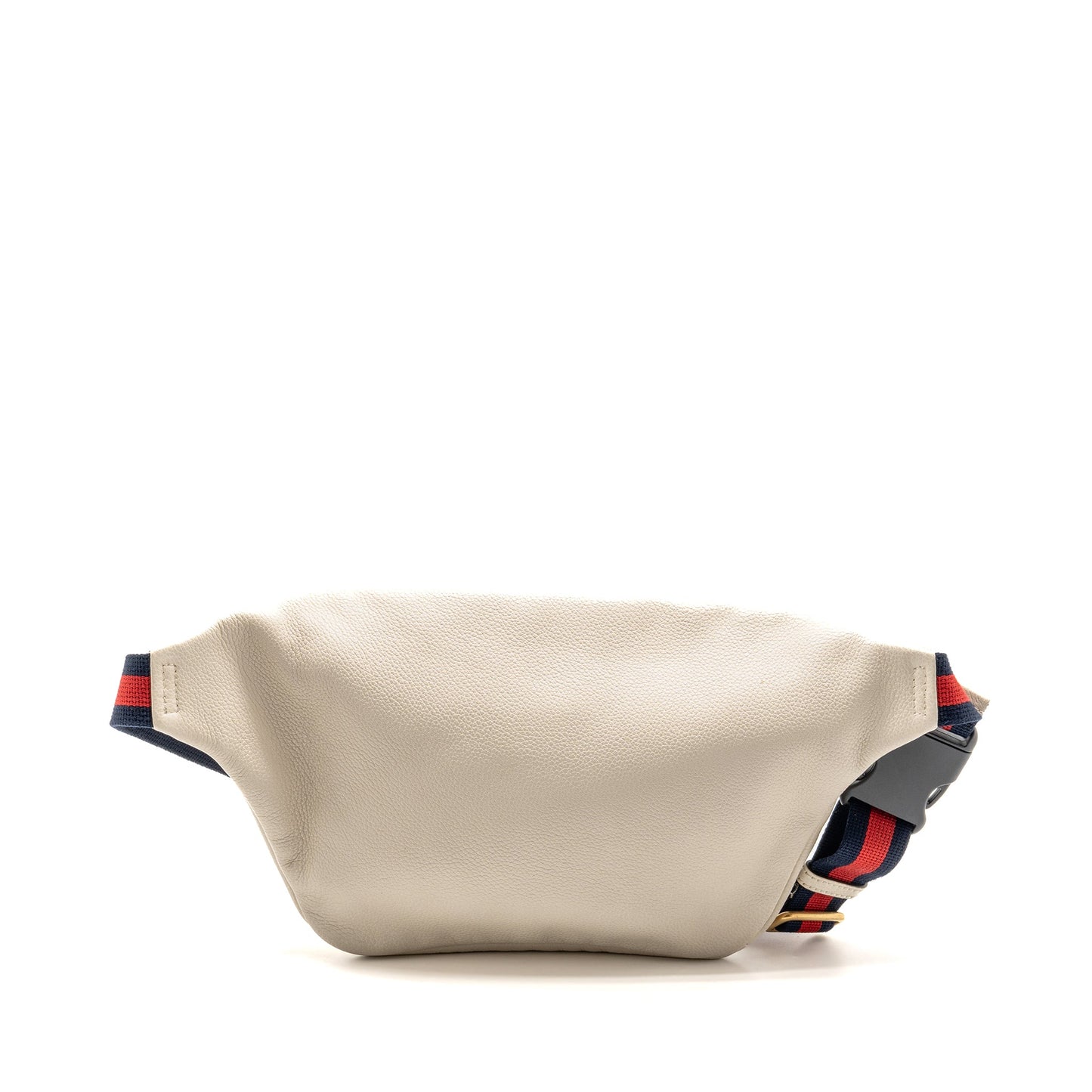 Gucci Logo Print Belt Purse Calfskin WHITE