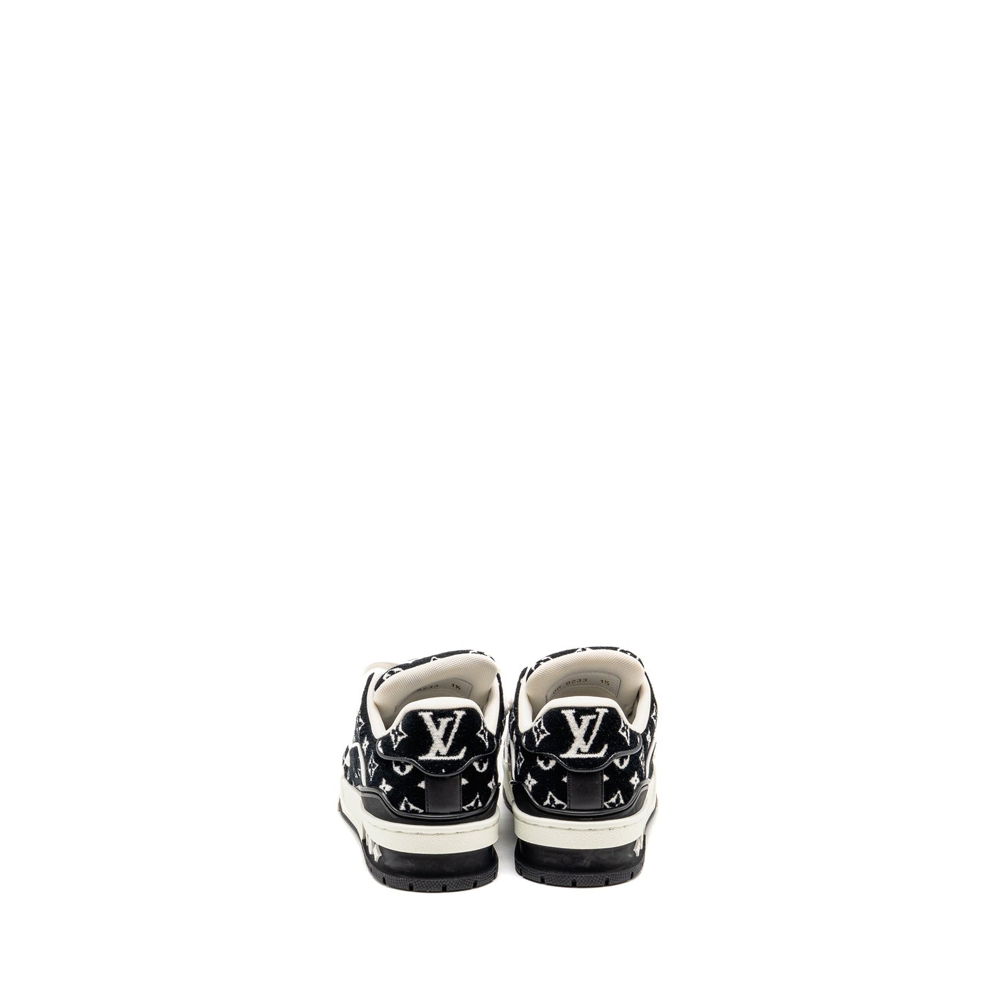Louis Vuitton size 1.5 trainer sneakers black / white