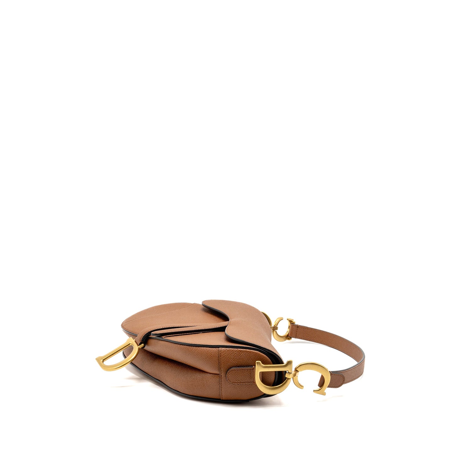 Dior Medium Saddle Purse Calfskin Caramel
