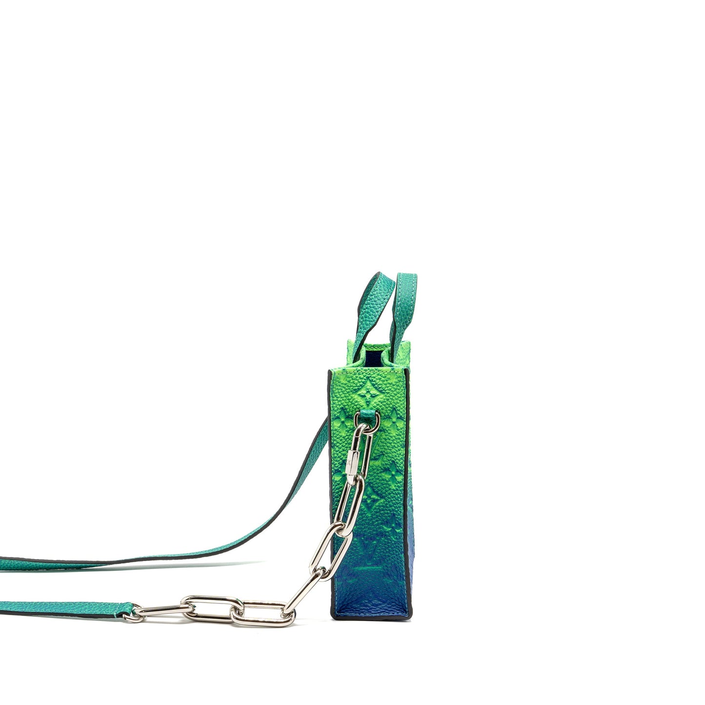 Louis Vuitton Petit Sac Plat Virgil Abloh Taurillon Illusion Blue/Green